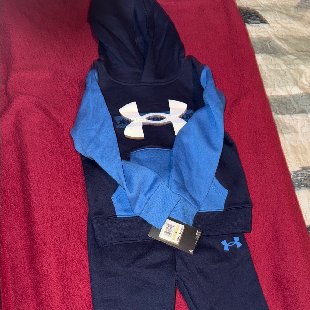 Under Armour Navy and Light Blue Hoodie Set